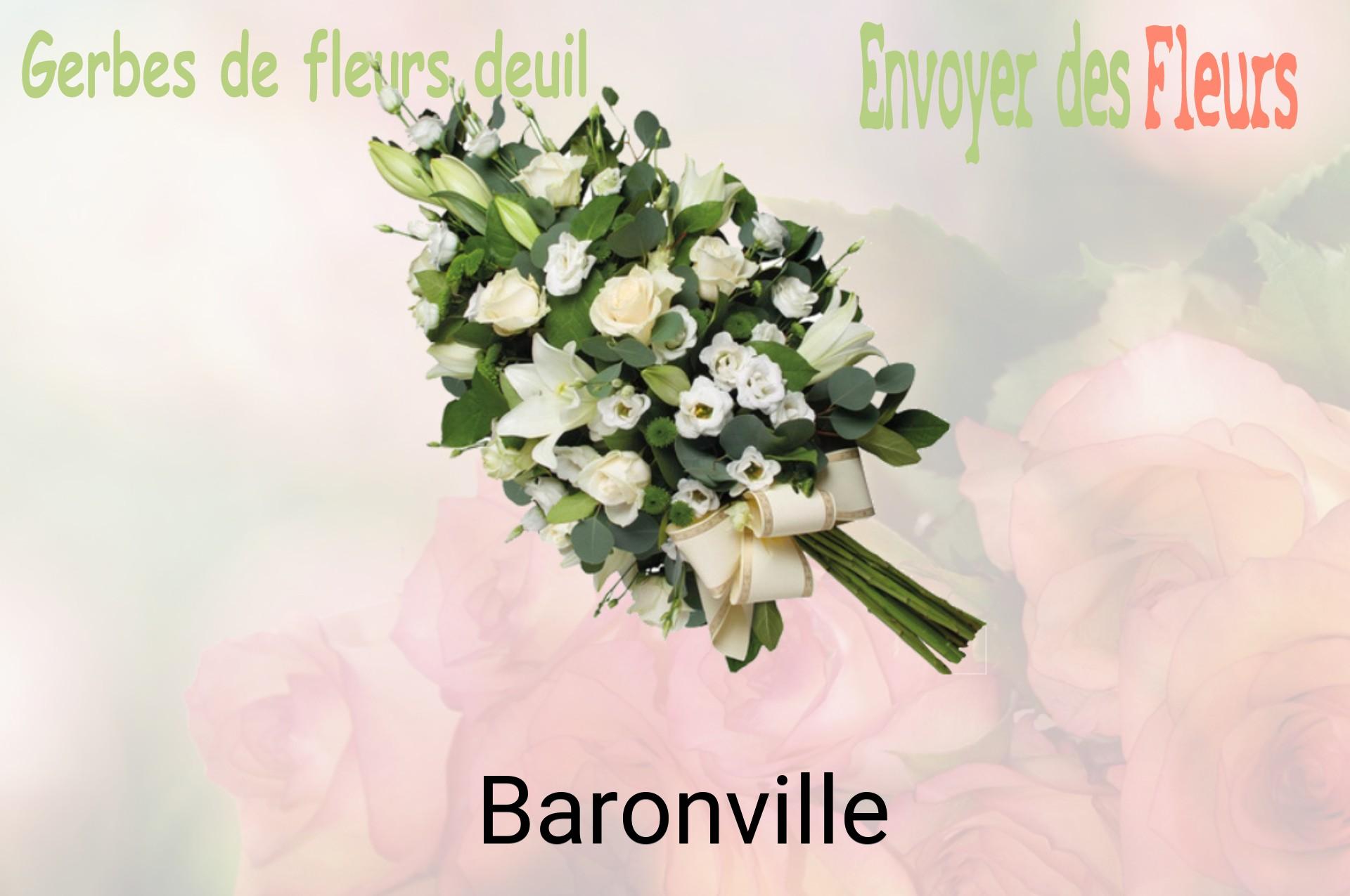 Gerbe de fleurs de deuil livrée à Baronville